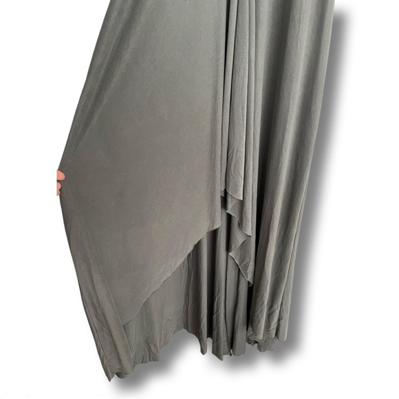 Flowy High Low Green Dress - Picture 3 of 7